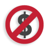 no hidden fees icon