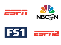 ESPN, NBC Sports Network, FS1, ESPN2